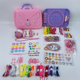 Fanfantoey Friendship Bracelet Making Kit for Girls,Weaving Loom Kit Toys, Craft Kits for Kids,Age 6-12 Year Old Girls
