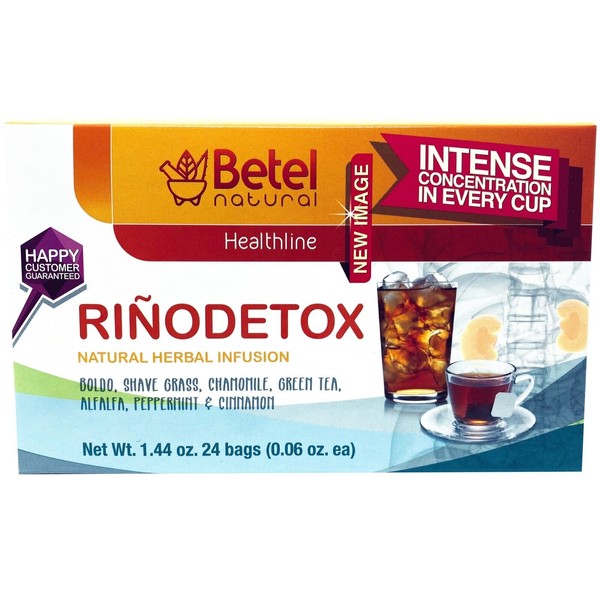 Rinodetox Tea by Betel Natural - Natural Kidney Support - 24 Tea Bags