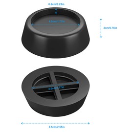 Doryum 4Pcs Anti Vibration Feet for Washing Machine, Universal Non Slip Shock Absorber Rubber Feet Pads for Washing Machine, Dryer, Table, Couches, Chairs, Refrigerator, Treadmill
