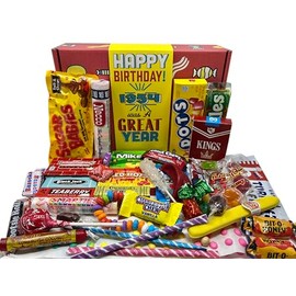 RETRO CANDY YUM ~ 1954 71st Birthday Gift Box Nostalgic Candy Assortment from Childhood for 71 Year Old Man or Woman Born 1954 Jr
