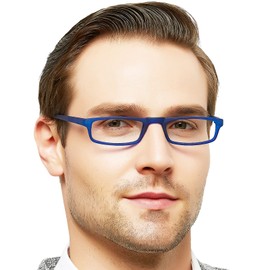 OCCI CHIARI Womens Reading Glasses TR90 Reader For Men 1.0 1.25 1.5 1.75 2.0 2.25 2.5 2.75 3.0 3.5 4.0 5.0 6.0 (Blue,350)