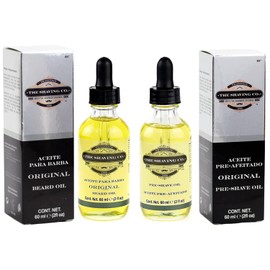 Kit ACEITE PRE AFEITADO y ACEITE DE BARBA ORIGINAL. La dupla perfecta. Libre de Sulfatos. Libre de Parabenos. Vegano. Cruelty Free. Finamente diseñado contiene ingredientes Premium 100% naturales. Pre Shave y Beard Oil. 2oz cada uno