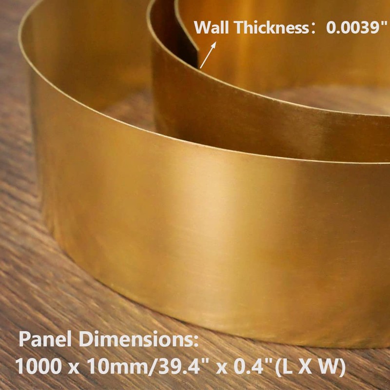 Feelers Copper Metal Brass Sheet Roll 1000mm x 10mm x