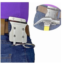 Hammer Holder for Tool Belt, Claw Hammer Holster, QULNEXA Hammer Loop, on for Occidental Leather Electrician Pouch Belt Large Hammer Clip