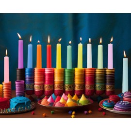 10 Inch Colored Taper Candles for Religious and Spiritual Settings, 12 Pack Unscented Candlesticks for Holiday, Seasonal Celebration and Home Decoration