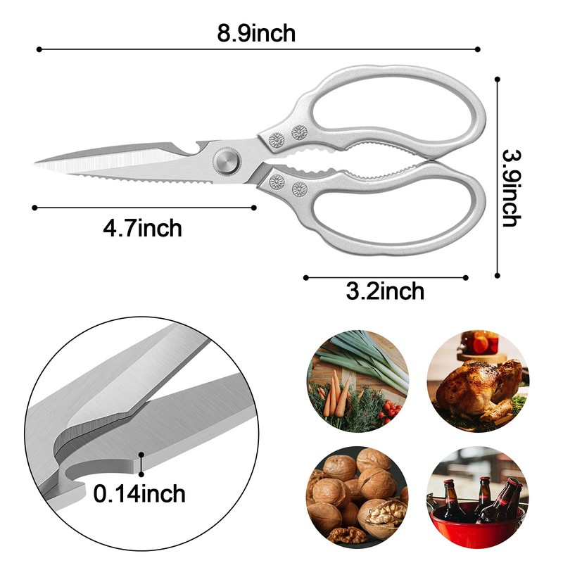 CGBE Kitchen Scissors, Multi-Purpose Kitchen Shears, Heavy Duty Dishwasher Safe