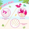 150 Pcs Flamingo Cocktail Picks 4.7Inch Cocktail Sticks Bamboo Toothpicks,