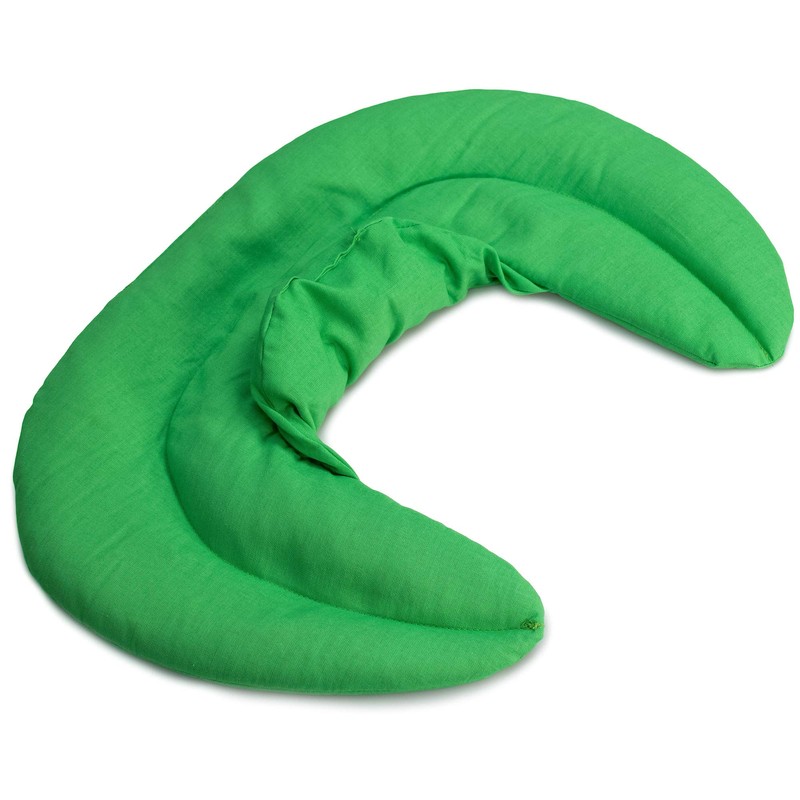 Neck Pillow with Stand-Up Collar, Frog Green, Heat Pad –