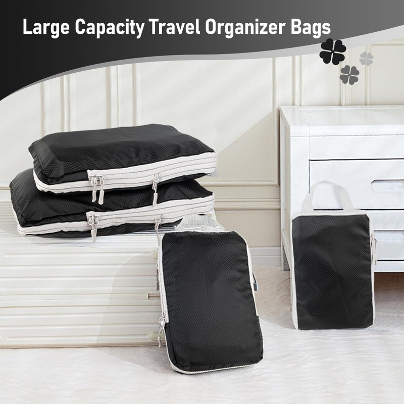 Compression Packing Cubes for Travel, Travel Essentials Luggage Organizer bags