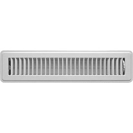 Hartford Ventilation Floor Register Vent for 2" x 14" Vent Openings (Item Dimensions 15.5" x 3 3/4") - Heavy Duty Steel for Walk On Use - Premium Finish - Easy Adjust Air Supply Lever (White)