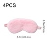 JorJorLer 4 Pcs Plush Silk Sleep Mask, Adjustable Rabbit Blindfold