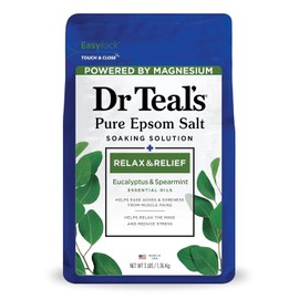 Dr Teal's Eucalyptus Spearmint Epsom Salt Soak 3 lbs Relax Relief Magensium Oils