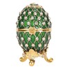 Egg Trinket Box Zinc Alloy Sparkling Rhinestone Exquisite Elegant Metal