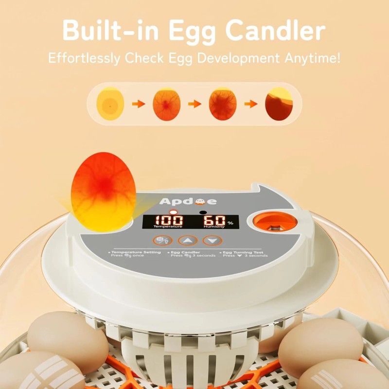 No Brand Egg Incubator with Temperature and Humidity Control, Automatic