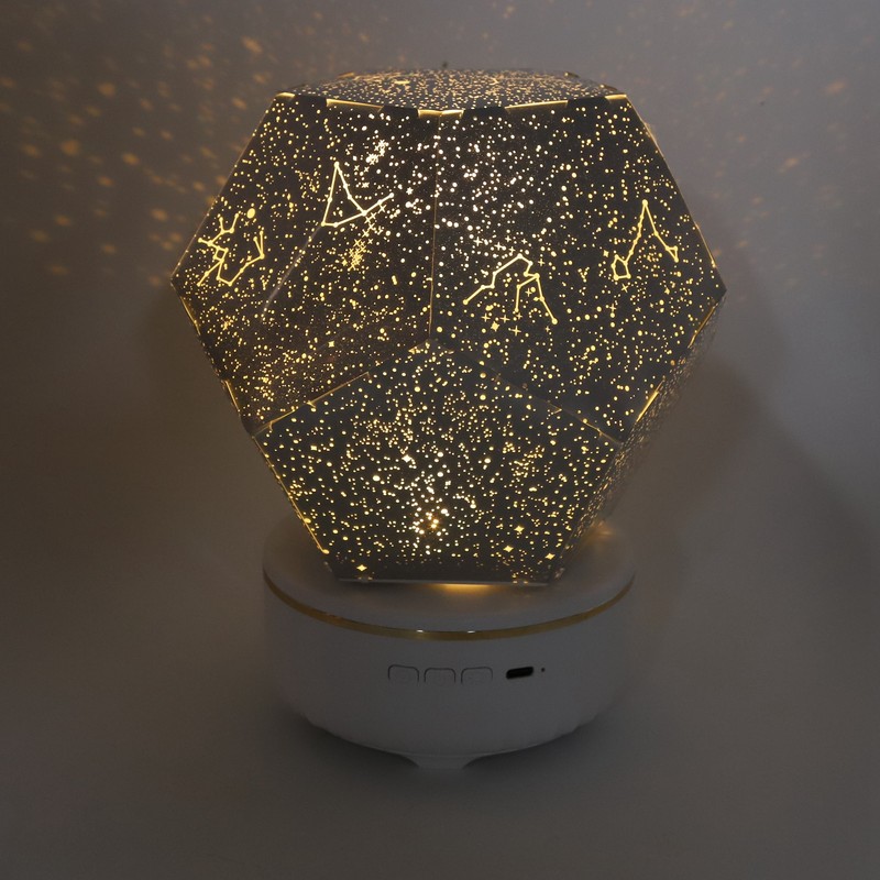 LED Projector Lamp 3 Color Multifunctional Dimmable Rotatable Rechargeable LED