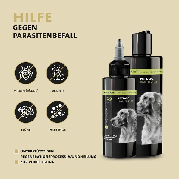 Peticare Peticare anti-parasite set for dogs | against mites, fleas,