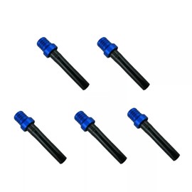 TDR 5pcs Blue Petrol Fuel Tank Cap with Gas Breather Hose Tube for Dirt Bikes Quad ATV, A7009-T6 Aluminum, Anti Reverse Flow, Ventilation