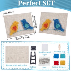 WEBEEDY DIY Bird String Art Kit for Beginner 3D Birds String Art Crafts Kit with Heart for Adults,Animal Arts Crafts Kit with Instruction and All Supplies,Christmas Home Wall Decor Unique Women Gift