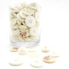 Trimz Assorted Shapes & Sizes White Plastic & Metal Button