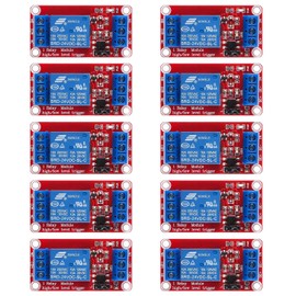 GTIWUNG 10 pieces 1 channel 24 V relay module, relay module 24 V, one channel 24 V relay module with optocoupler high or low level trigger extension board for Raspberry Pi Arduino