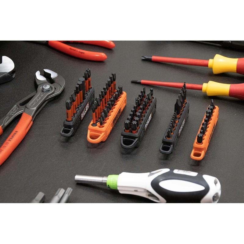 Screwdriver Bit Holder Storage Organizer – Railer 5-Hole Black Bit