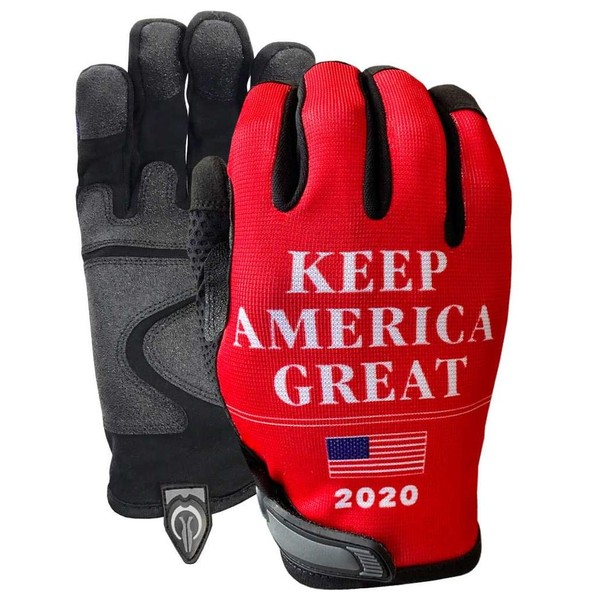TRUMP 2020 Keep America Great KAG Gloves for Construction Workers, Landscapers, Equipment Operation, DIY Home Improvement, Driving, and other All-Purpose Use! (Large)
