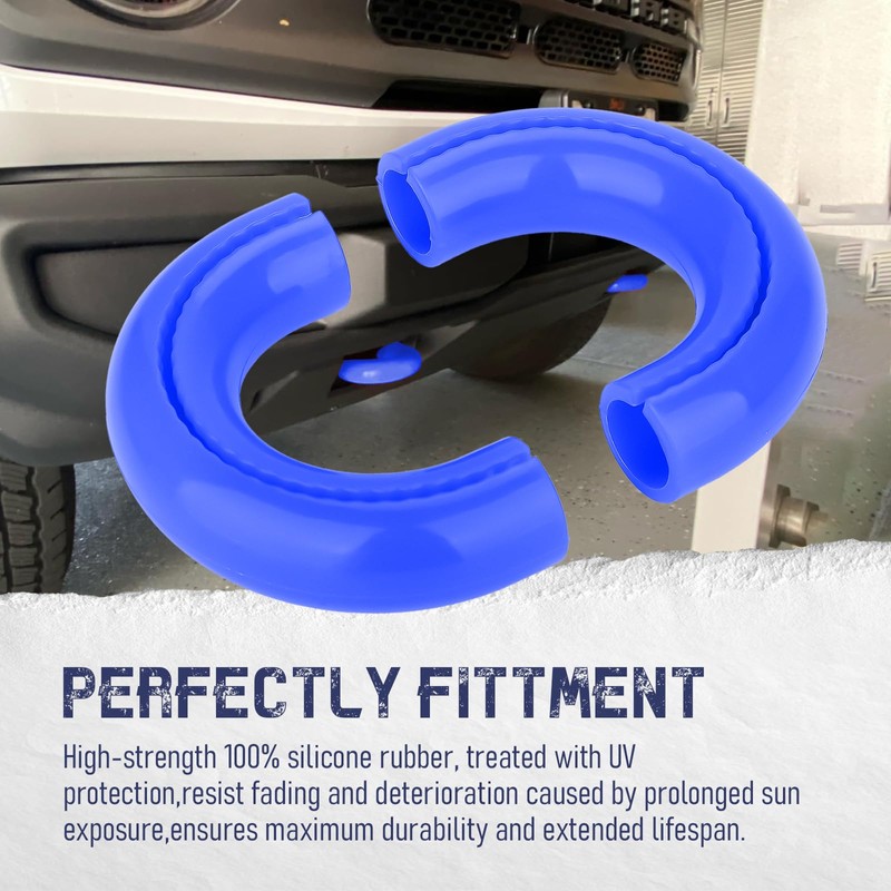 GLOBLED 2 PCS Tow Hooks Covers Hitch Cover Fits for