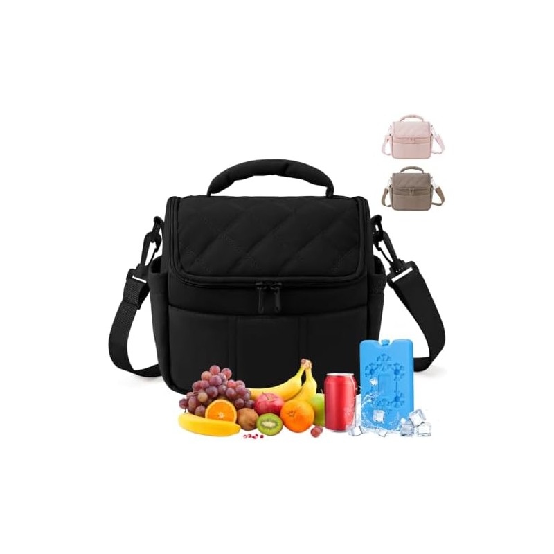 KTMOUW Loncheras para Mujer, Bolsa Térmica y Hielera - Negro