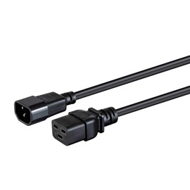 Monoprice Power Cord - IEC 60320 C14 to IEC 60320 C19, 15 Amp, 1875 Watt, SJT, 100-250 Volt, 14AWG, 3 Feet, Black