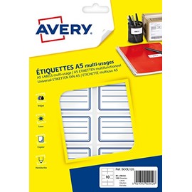Avery scol120 Case of 120 Ruled School Labels 36 x 56 mm Dark Blue