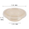 JAYEEY 25OZ Round Disposable bowls with lids, Sugarcane Fiber Biodegradable
