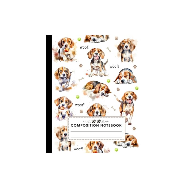Composition Notebook: Beagle Notebook for Kids, Teens, and Adults 7.5