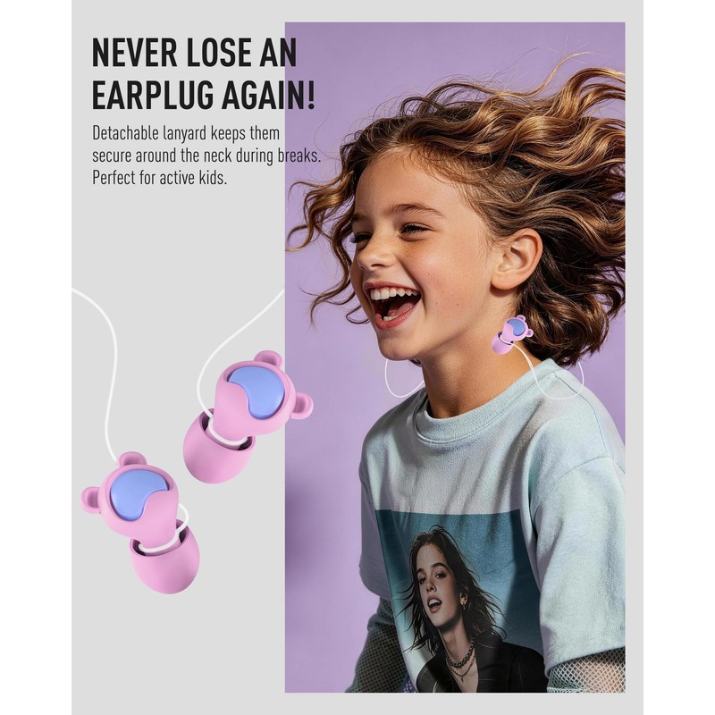 Kids Earplugs for Ages 6+, Noise Reduction Children Ear Protection