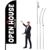SmoothNovelty Open House Flag 15 ft with Flag Pole Ground