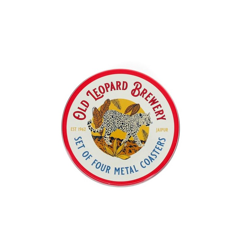 Metal coasters - Old Leopard Brewery (set of 4)