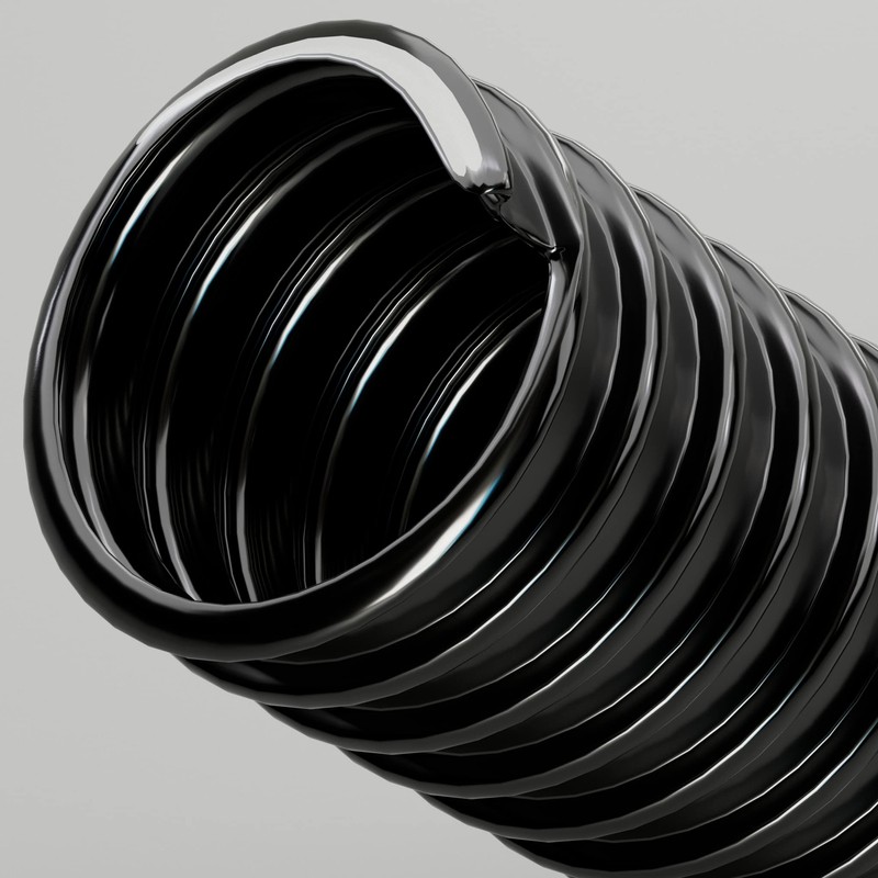 25mm Black Pond Corrugated Flexible Hose Pipe 1 Metre