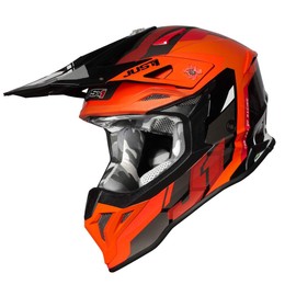 JUST1 J39 Reactor Thermoplastic Resin External Shell MX Off-Road Motocross Motorcycle Helmet (Reactor Orange Black, X-Small)