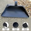 Heavy Duty Metal Dustpan with Handle Industrial Design Large Black
