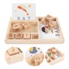 ABC Building Blocks English Letters 8 Blocks 30 Cards Wooden