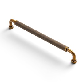 Goo-Ki 6 Pack 7 9/16 Inch Antique Brass Knurled Cabinet Pull Handle – Textured Non-Slip Grip, Classic Vintage Design for Kitchen Cabinets & Furniture Drawers