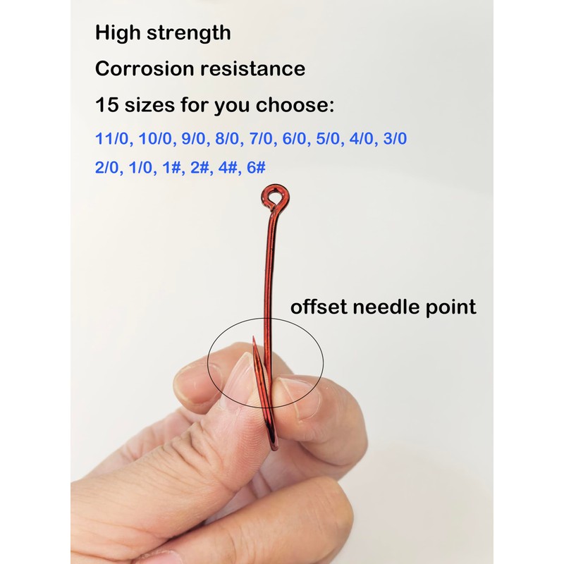 Laxygo Octopus Beak Offset Fishing Hooks Froged Sport Circle Hooks