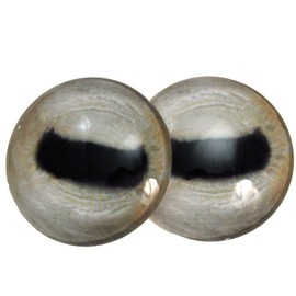 40mm Goat Glass Eyes Two Pair Bundle Large Animal Taxidermy Art Jewelry Making Wire Wrap Jewelry Felt Pale Tan and Blue Creature Craft Sculpture Supplies