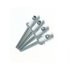 Pr-Mch Package of 25, White POP Rivets All Steel Metal 4-2 1/8" x 1/8" Grip Range Zinc Plated 42 Set Kit #DR-D0920D