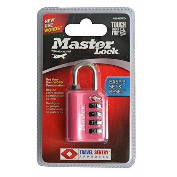 Master Lock 4691DWD TSA Approved Set Your Own Word Combination