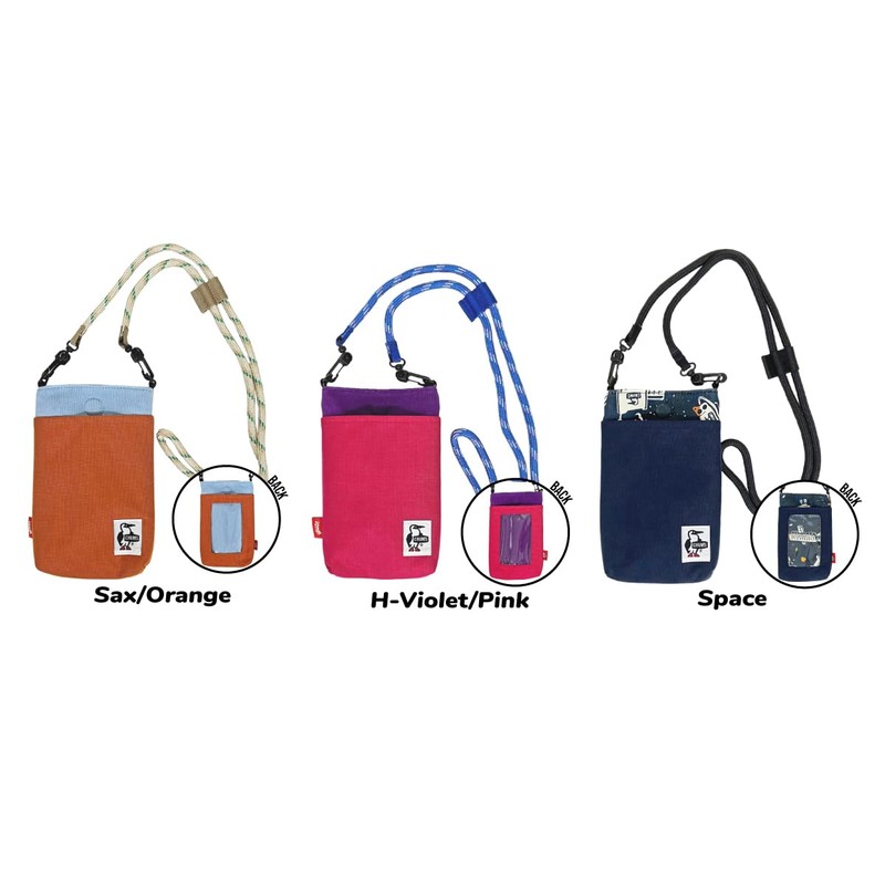 Chums Bag Rope Shoulder Pouch Sweat Nylon, H-Gray/Basic Navy