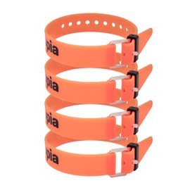 Appia Straps – Tie Down Straps 35 cm Orange (Pack of 4) Including Strap Keeper for Bicycle, Ski, Bikepacking, Camping, DIY, Made of TPU with Rustproof Aluminium Buckle