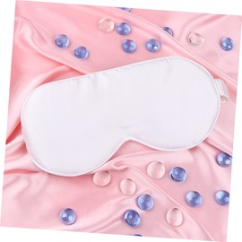 OHPHCALL 1pc Silk Eye Mask for Sleeping Breathable Shading Eyepatch for Travel Home Hotel Use Comfortable Blindfold White for Men Women Natural Silk Eye Cover to Block Light