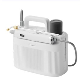 Battery Powered Sprayer 1.32 Gallon, Powerful Electric Sprayer Rechargeable Handle, Garden Sprayer with Adjustable Shoulder Belt for Lawn/Garden (White)