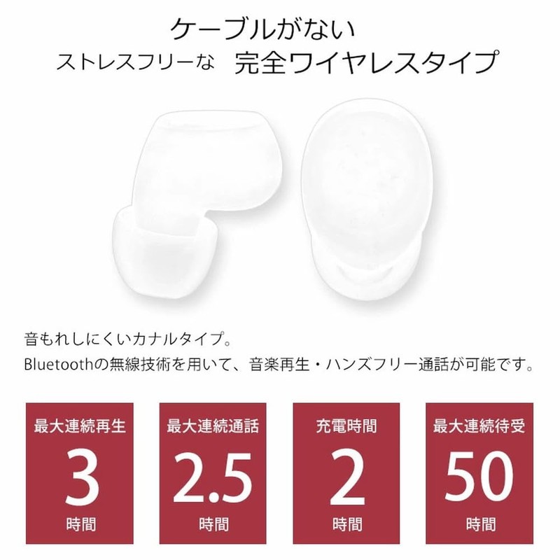 GranSank Monchich Fully Wireless Stereo Earbuds, Pair of Bluetooth Wireless