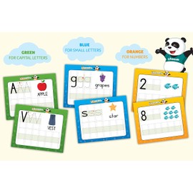 Dry Erase Number & Alphabet Flashcards for Kids Ages 3-5, 10 Numbers & 26 Visual ABC Flash Cards, Homeschool Learning Supplies, Summer School & After School Teaching Supplies for Handwriting Practice